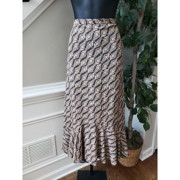 Emma & James 3 Piece Skirt Suit Women Size 14 Black Floral Collar Button Front - Picture 11 of 13